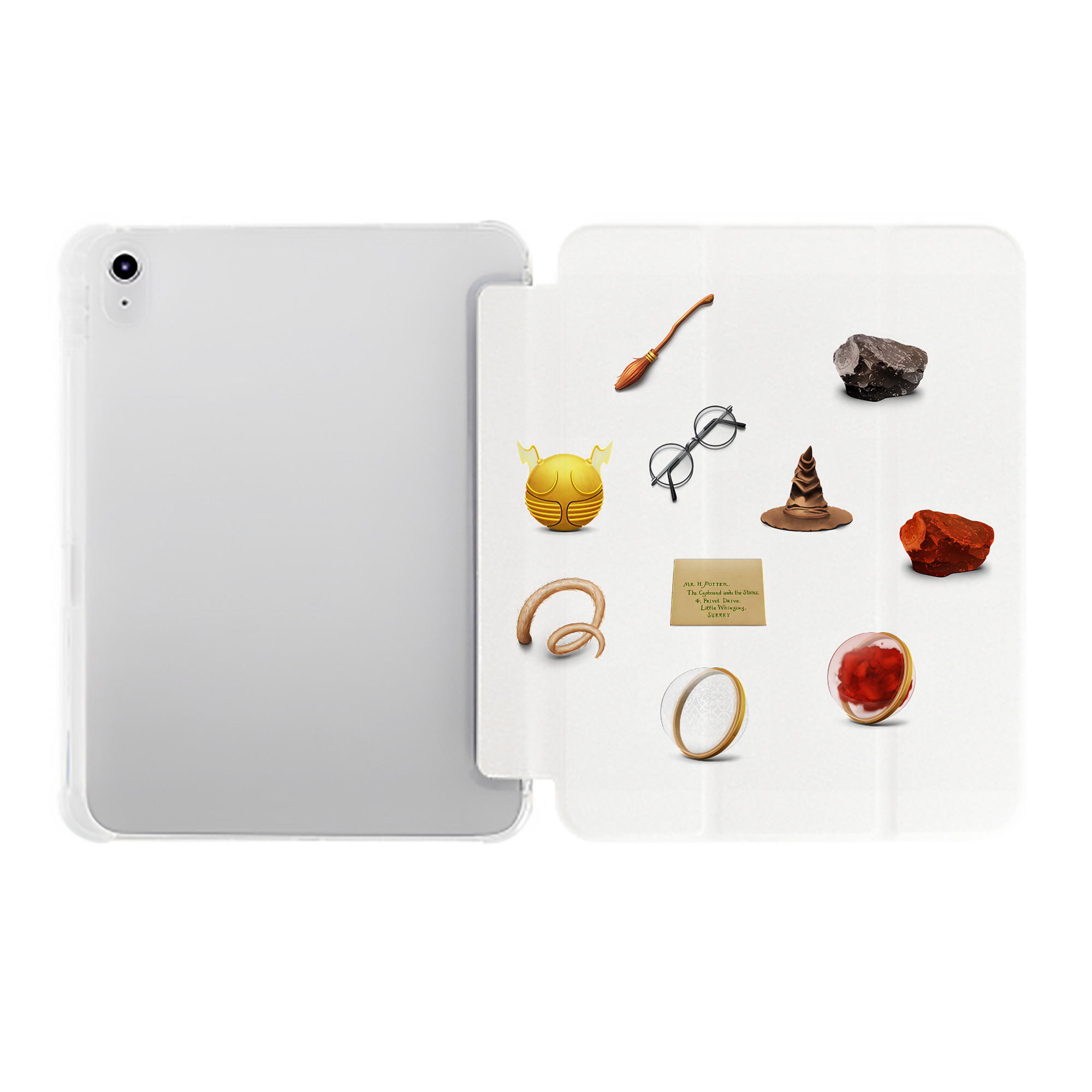 （画像用） Harry Potter ハリー・ポッターシリーズ IPad ケース ペン収納付き 三つ折りスタンド PUレザー×シリコン 対応機種9.5/10.5/10.9インチ
